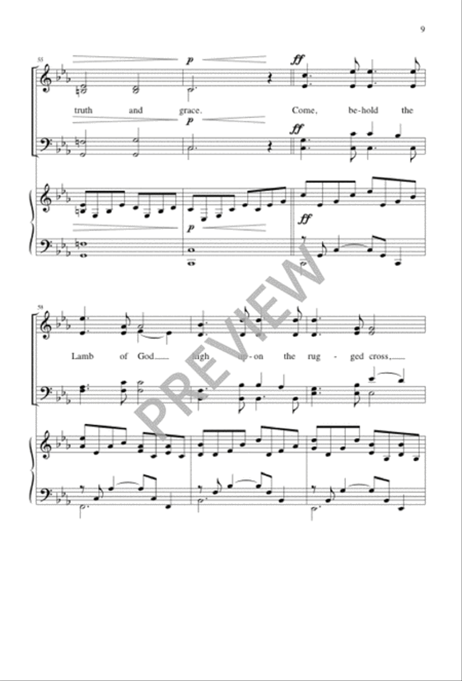 Come, Behold the Lamb Come, Behold the Lamb 4-Part scores gallery preview page 10
