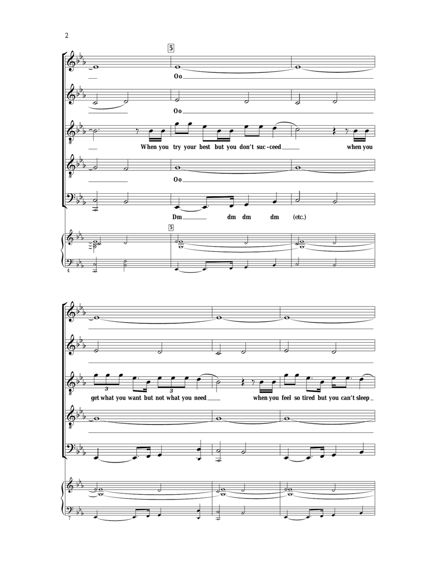 Fix You 4-Part scores gallery preview page 2