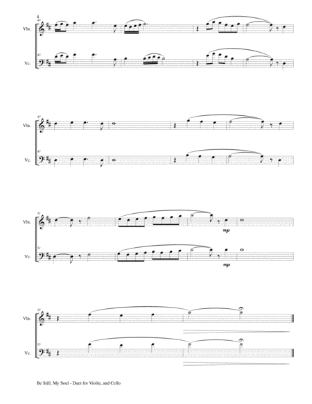 BE STILL, MY SOUL (Duet – Violin, and Cello with Score/Parts) image number null