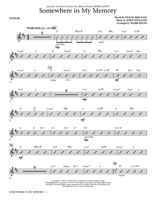 Somewhere in My Memory (arr. Mark Hayes) - Guitar