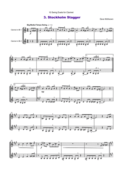 10 Swing Duets for Clarinet image number null