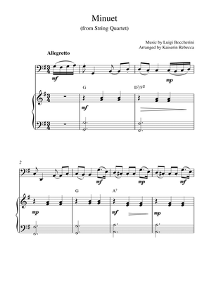 Minuet (from String Quartet) (for cello solo and piano accompaniment)
