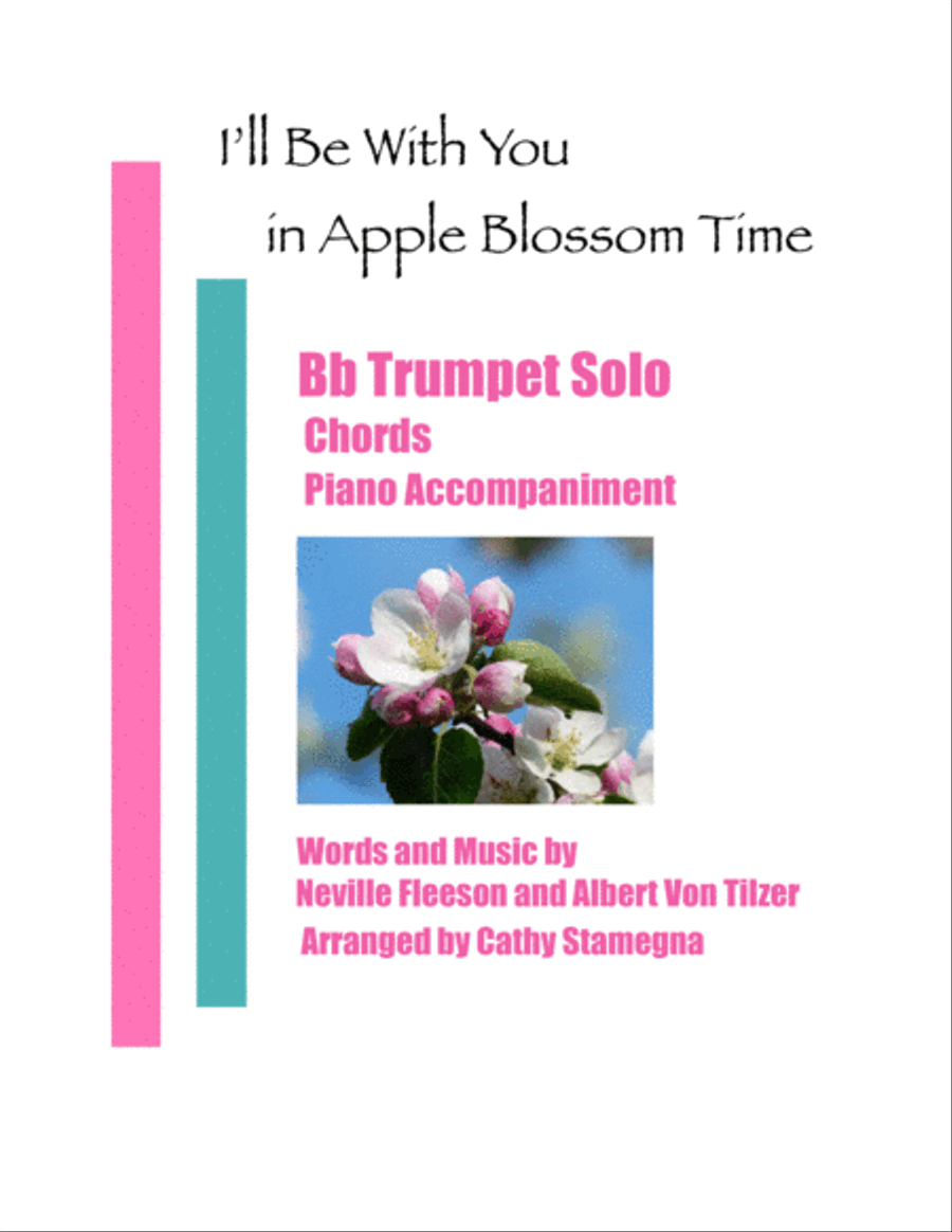 I’ll Be With You in Apple Blossom Time (Bb Trumpet Solo, Chords, Piano Accompaniment) Large Ensemble scores gallery preview page 1