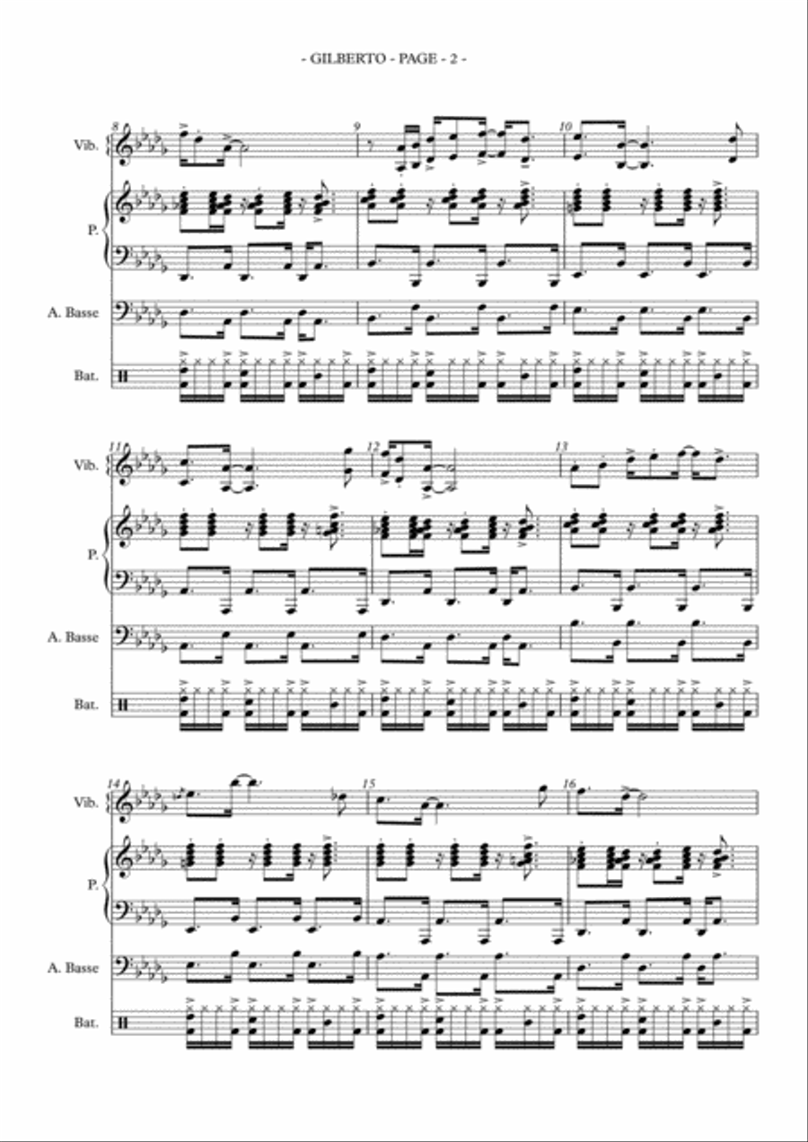 GILBERTO GILBERTO Jazz Ensemble scores gallery preview page 2