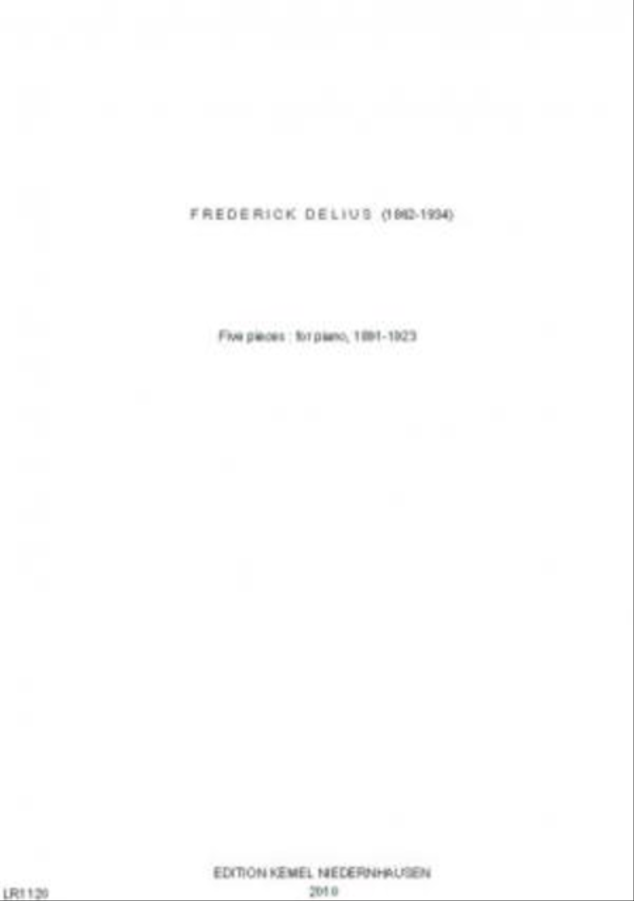 Five pieces Five pieces Piano Solo scores gallery preview page 1