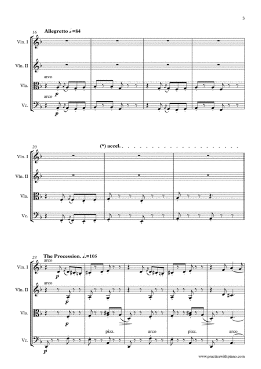 Funeral March For A Marionette, for string quartet, 