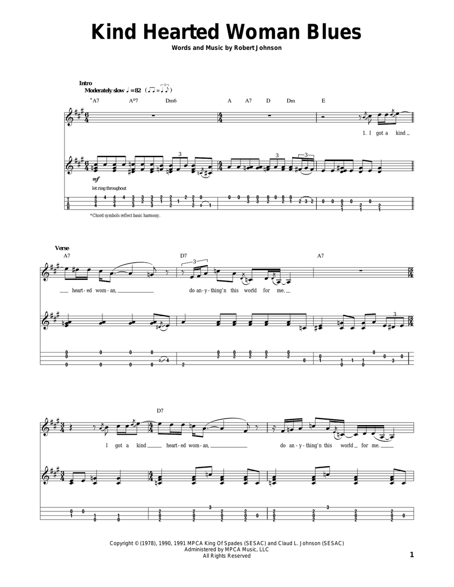 Kind Hearted Woman Blues Kind Hearted Woman Blues Ukulele scores gallery preview page 1