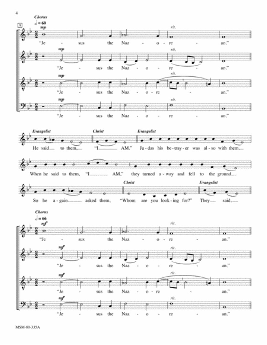 The Passion of Our Lord Jesus Christ according to John Choir scores gallery preview page 4