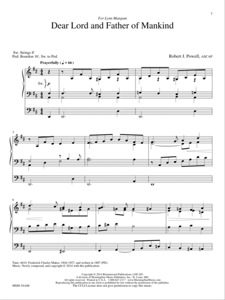 Prayerful Preludes, Set 2 Organ scores gallery preview page 5