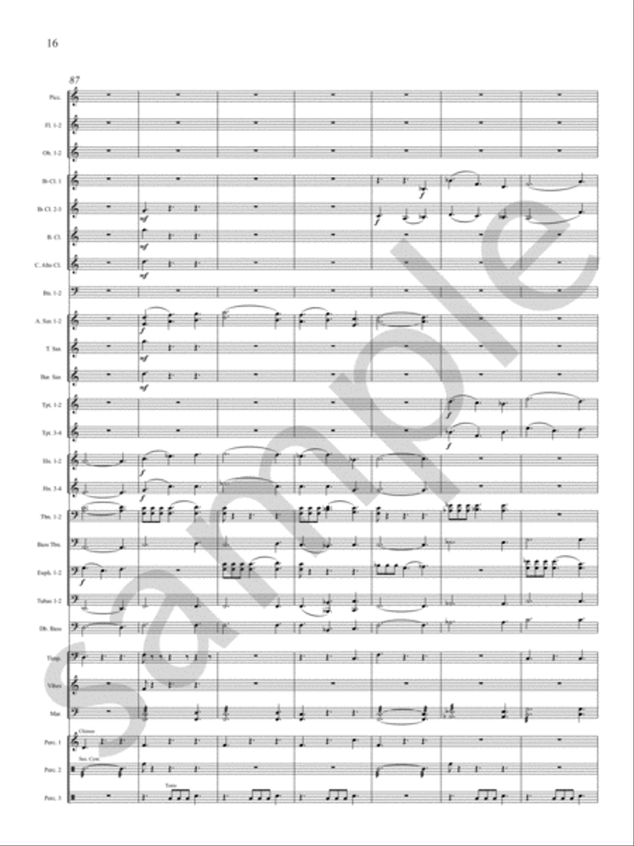 Visions (4. From Celestial Dancers) Concert Band scores gallery preview page 17