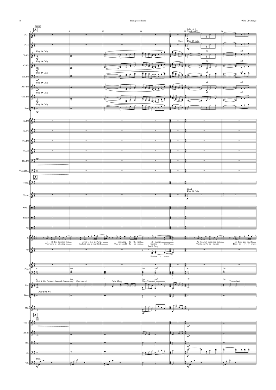 Wind Of Change Full Orchestra scores gallery preview page 2