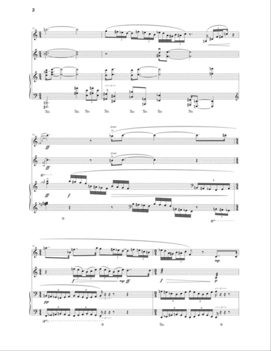Trio for Clarinet, Violin, and Piano Clarinet scores gallery preview page 4