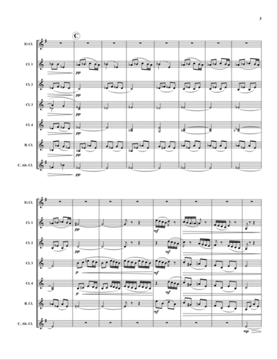 Bagatelle No. 1 Bagatelle No. 1 Clarinet Choir scores gallery preview page 3