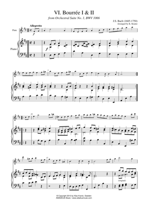 Bourree 1 & 2 from Suite No 1, BWV 1066 for flute and piano