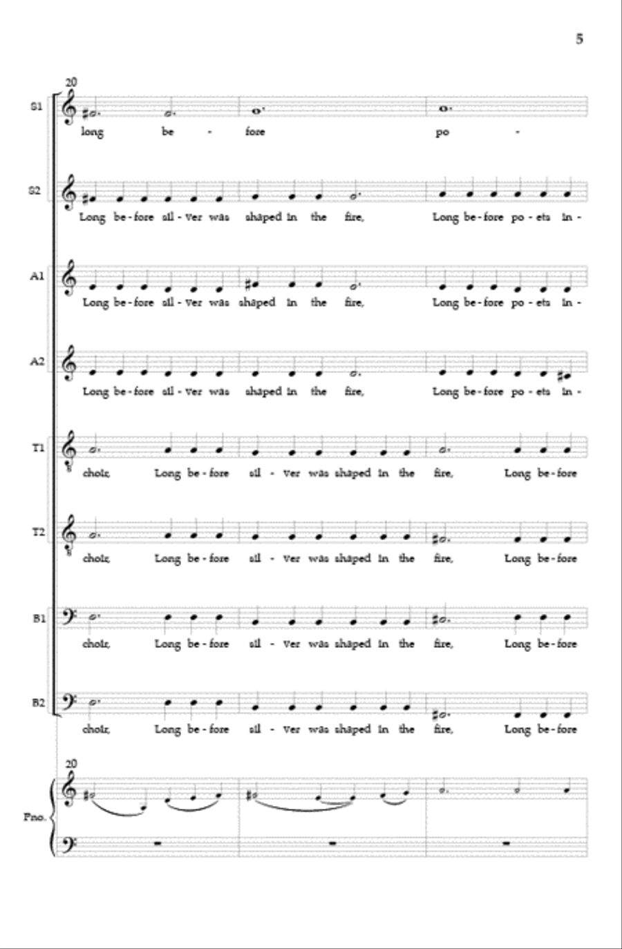 Luminous Night of the Soul (Vocal Score) SSAATTBB scores gallery preview page 4