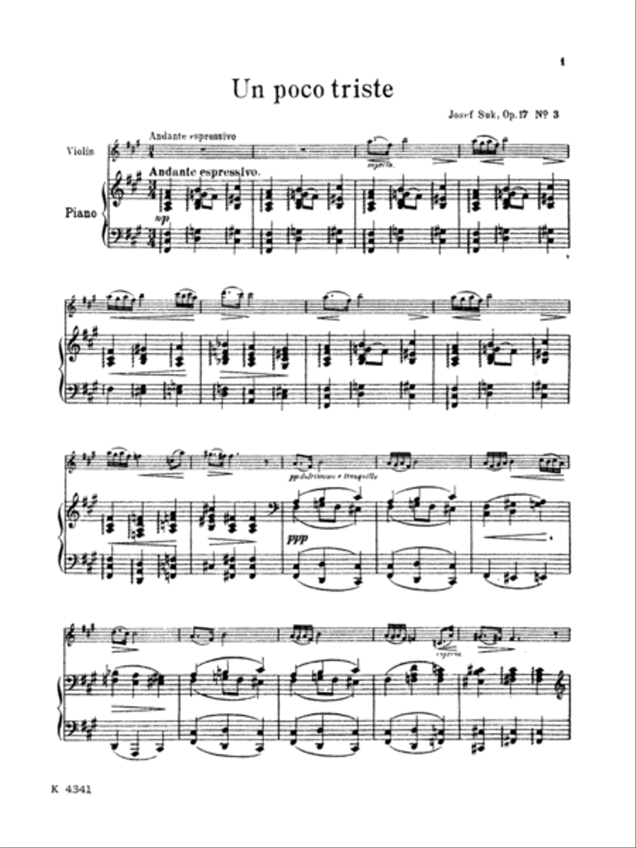 Four Pieces, Op. 17, Volume 2 Violin Solo scores gallery preview page 4