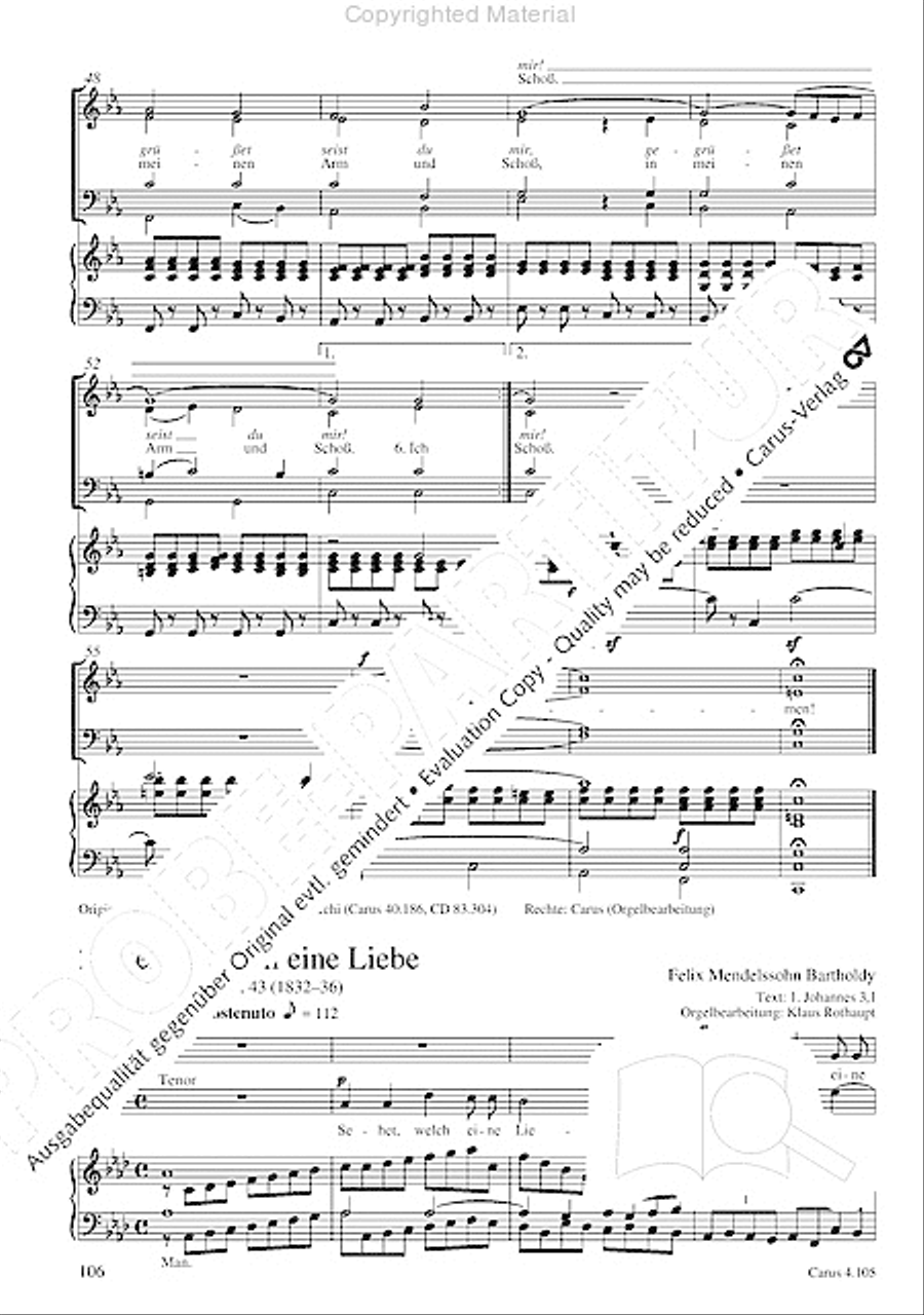 Choral collection Mendelssohn - editionchor Choir scores gallery preview page 107