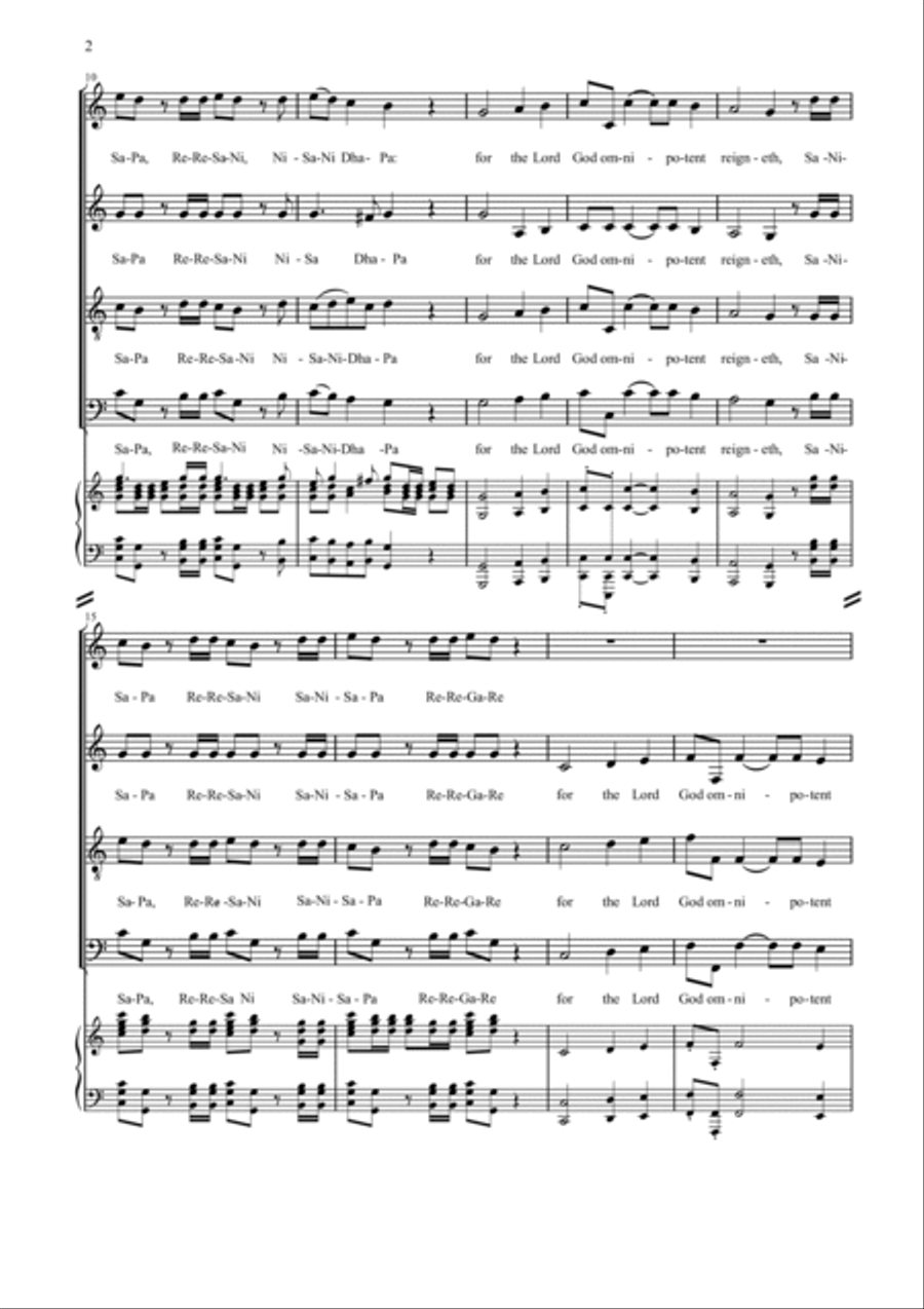 Hallelujah Chorus (Eastern) 4-Part scores gallery preview page 2