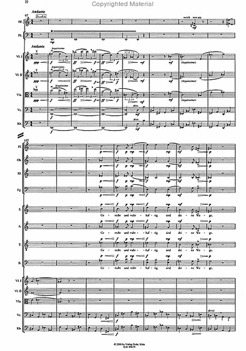 Missa in pacem deutsch für Soli, Chor, Kammerorchester und Orgel (1999) (nach Texten der Offenbarung)