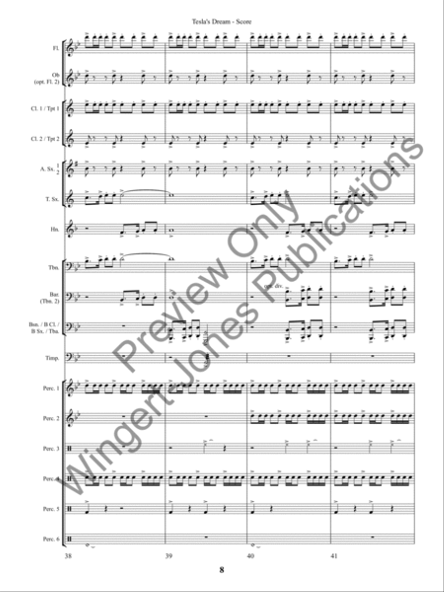 Tesla's Dream (Score) Concert Band scores gallery preview page 11
