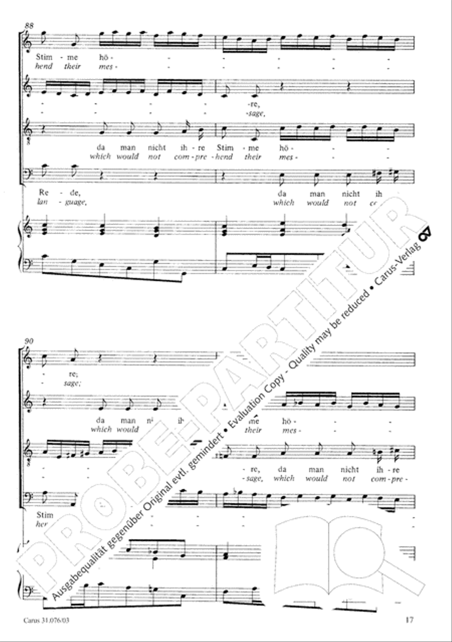 The heavens are telling the Father's glory (Die Himmel erzahlen die Ehre Gottes) 4-Part scores gallery preview page 18