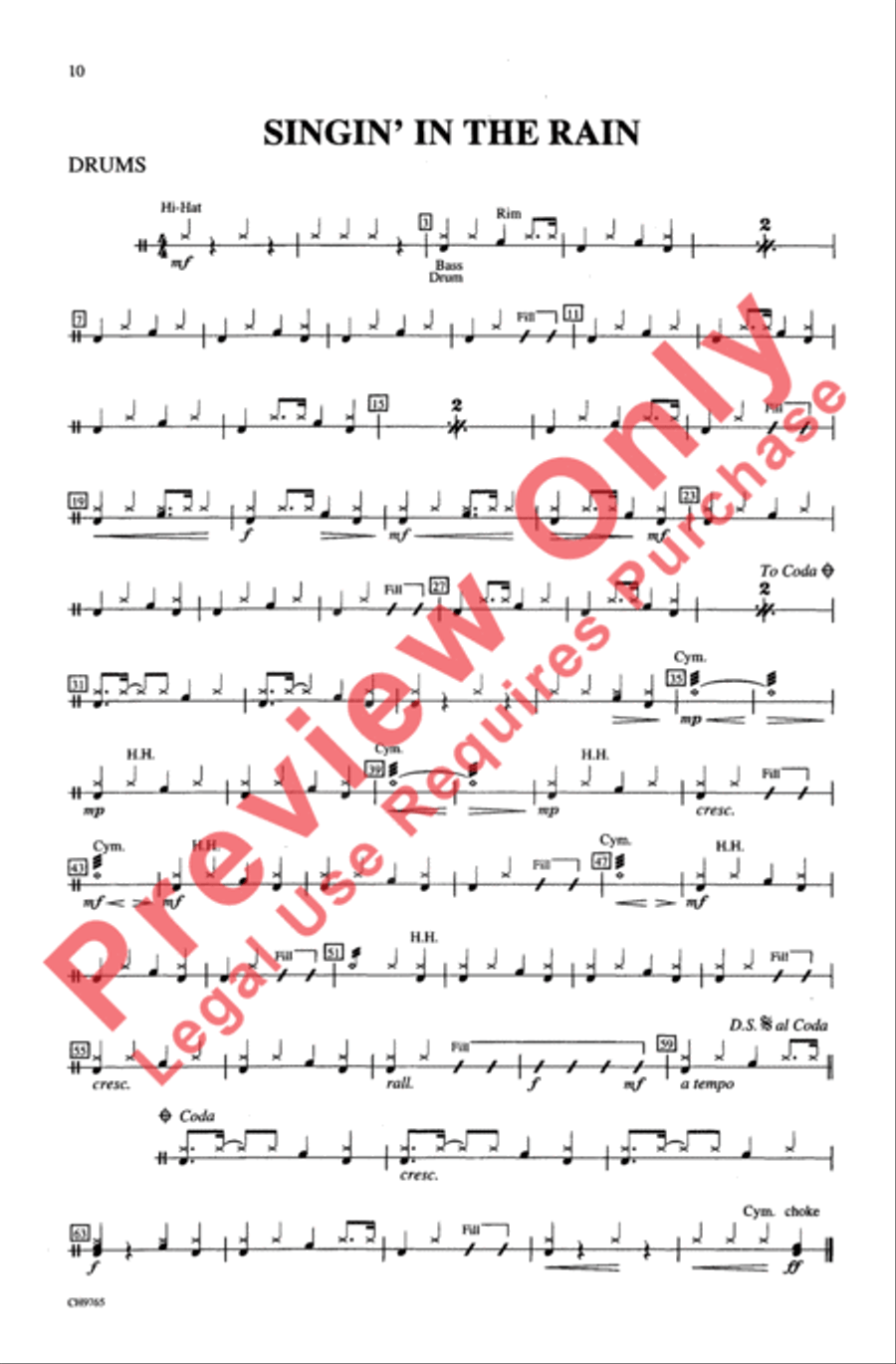 Singin' in the Rain Singin' in the Rain 4-Part scores gallery preview page 10