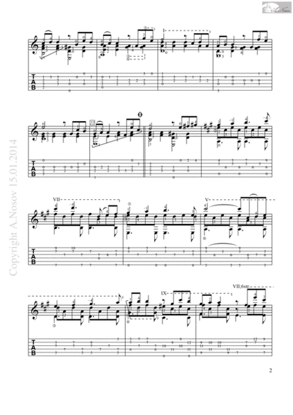 For Love One Can Die (Sheet music for guitar) image number null