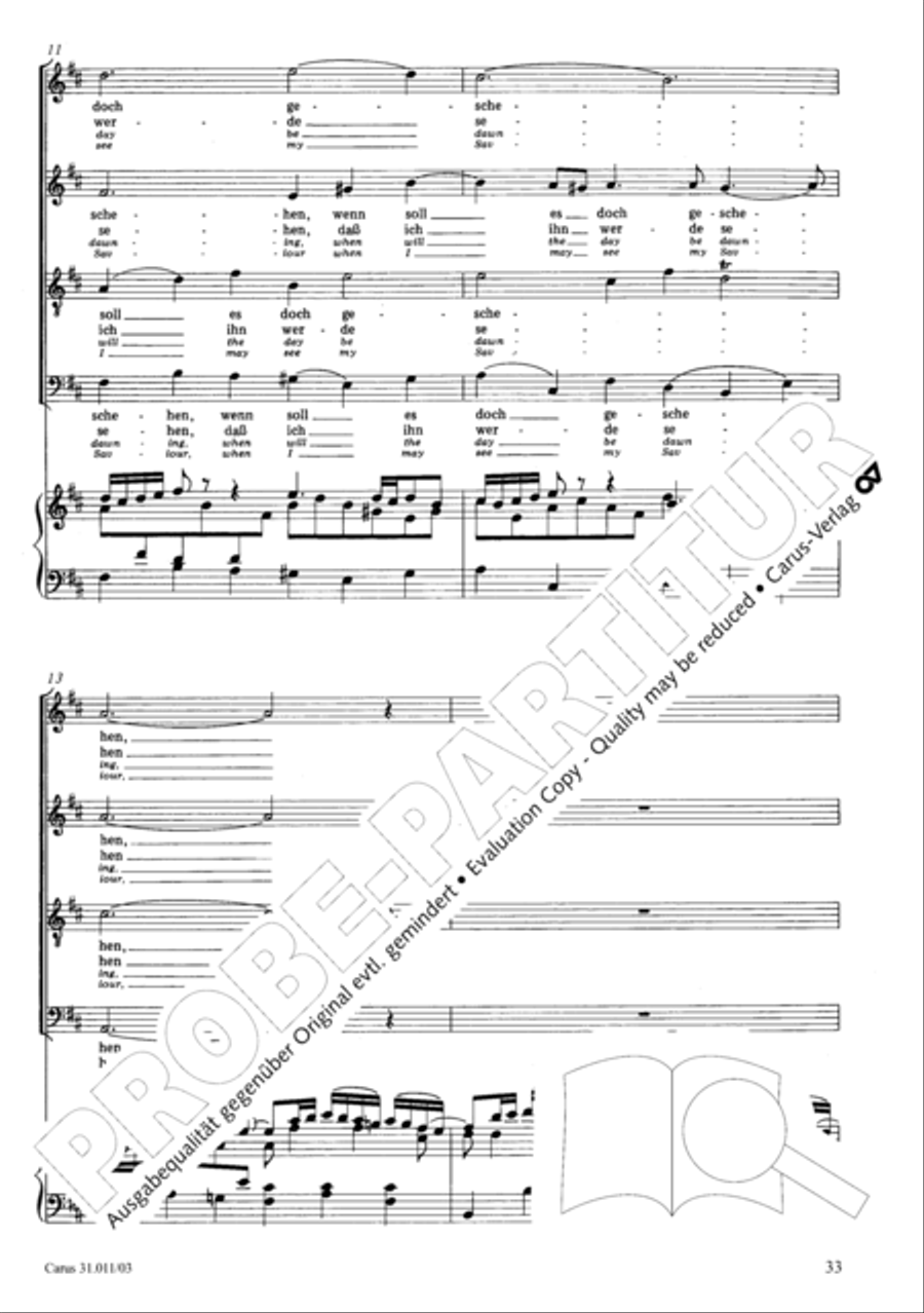 Lobet Gott in seinen Reichen (Himmelfahrtsoratorium) 4-Part scores gallery preview page 34