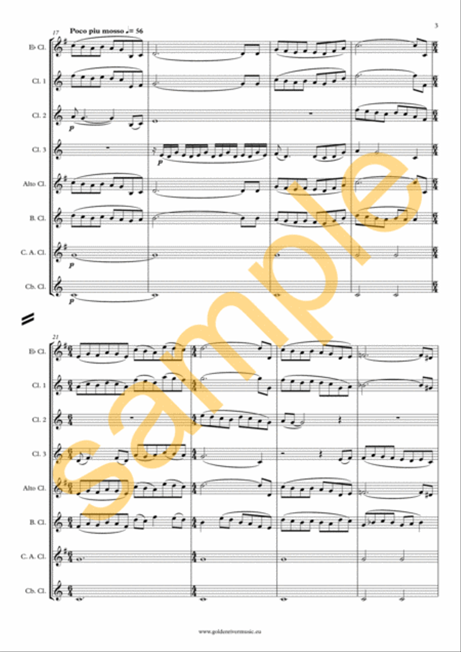 Cinema Paradiso - clarinet choir Clarinet Choir scores gallery preview page 4