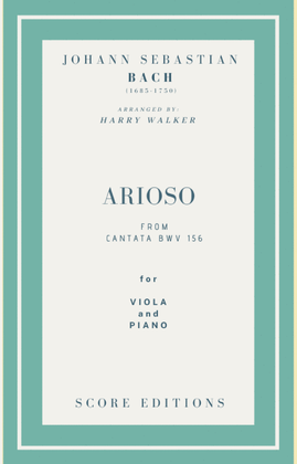 Book cover for Bach - Arioso from Cantata BWV 156 for Viola and Piano