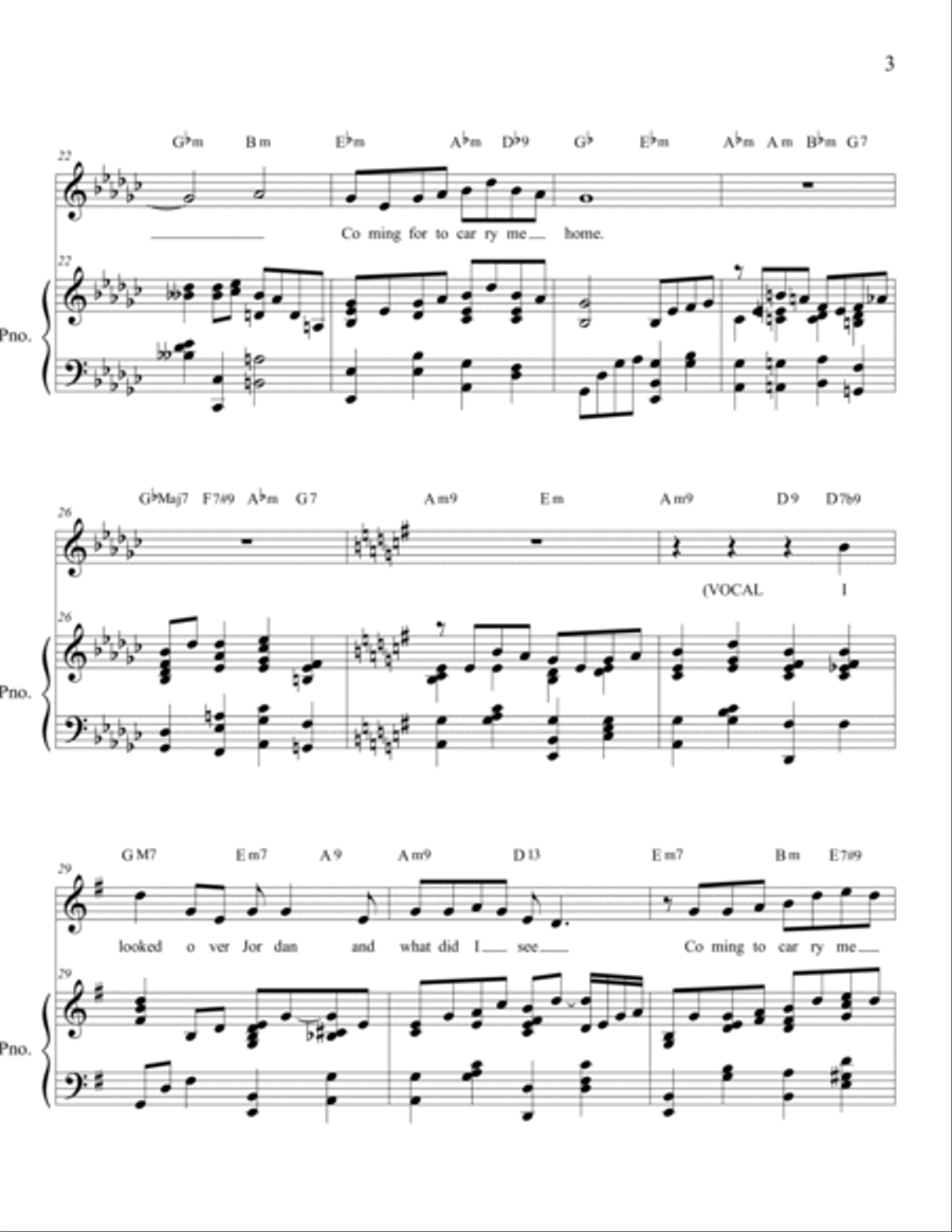 He's Got the Whole World-Swing Low Sweet Chariot Small Ensemble scores gallery preview page 3