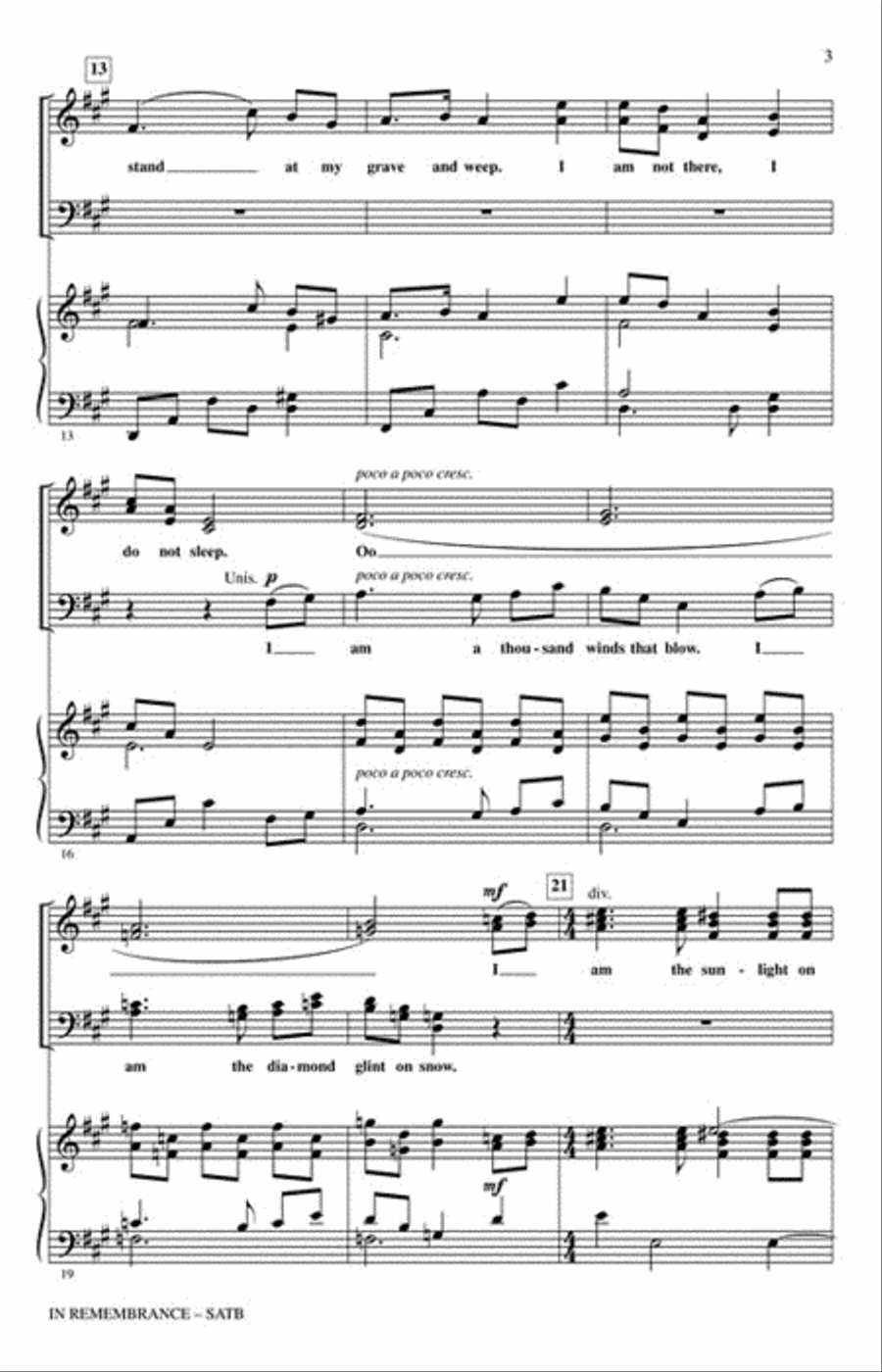 In Remembrance Choir scores gallery preview page 3