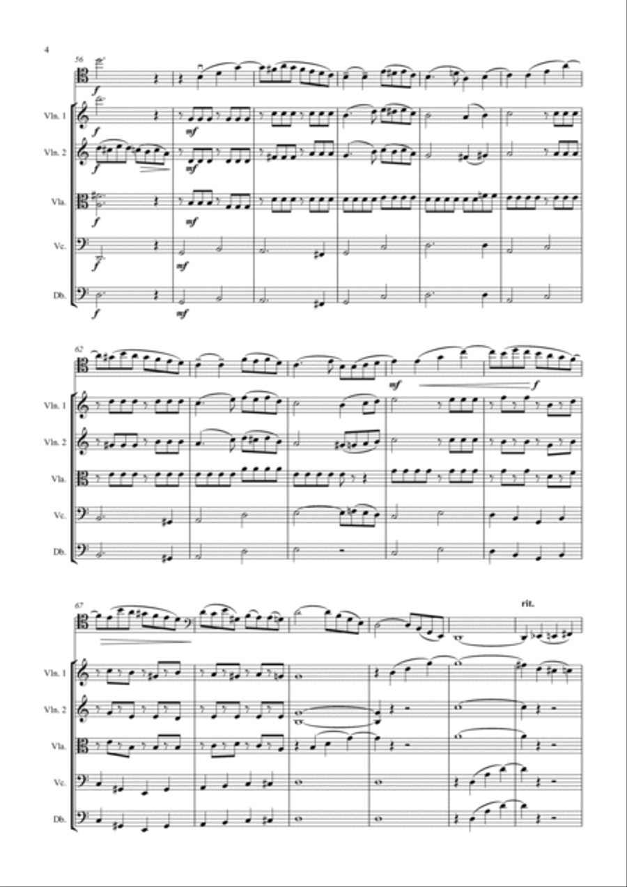 Klengel Cello Concertino No. 1 in C Major, Op. 7 for Cello and String Orchestra String Orchestra scores gallery preview page 5