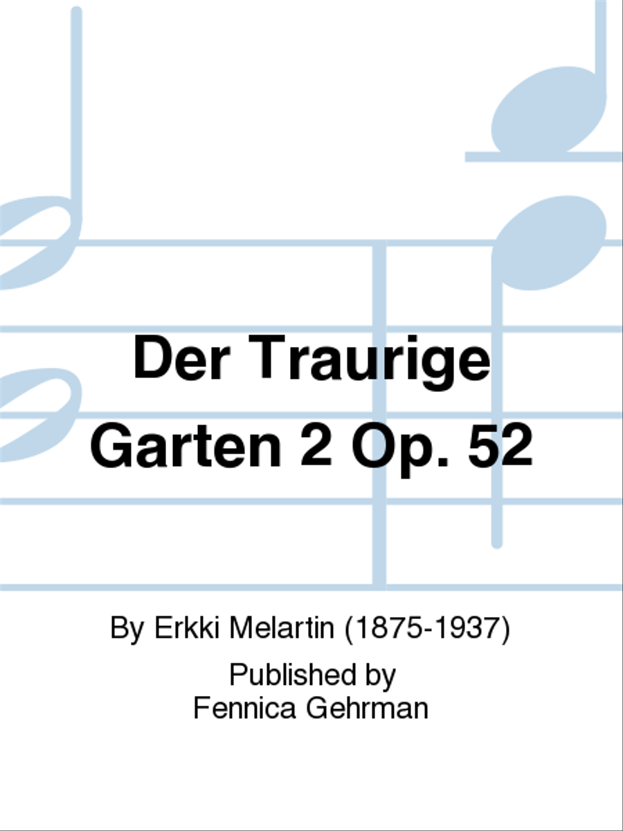 Der Traurige Garten 2 Op. 52 Piano Solo scores gallery preview page 1