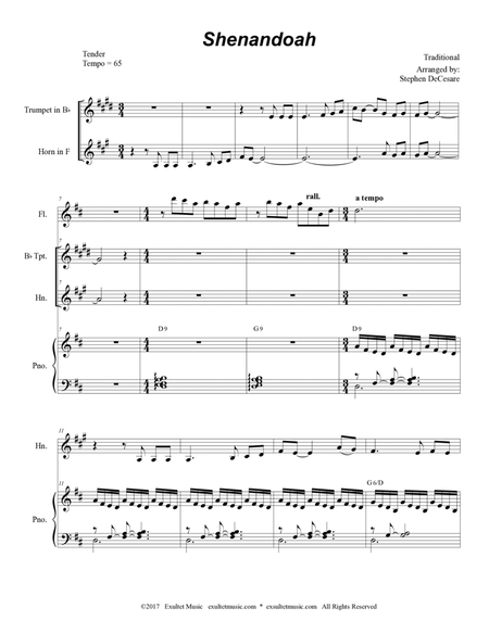 Shenandoah (Duet for Bb-Trumpet and French Horn) image number null