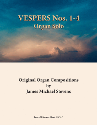 Book cover for Vespers Nos. 1-4 - Organ Book