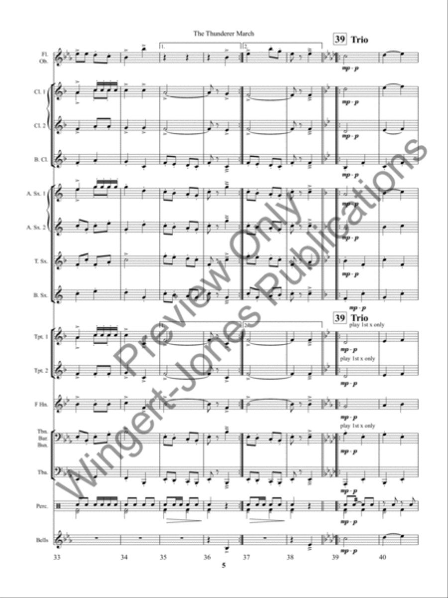 The Thunderer March The Thunderer March Concert Band scores gallery preview page 9