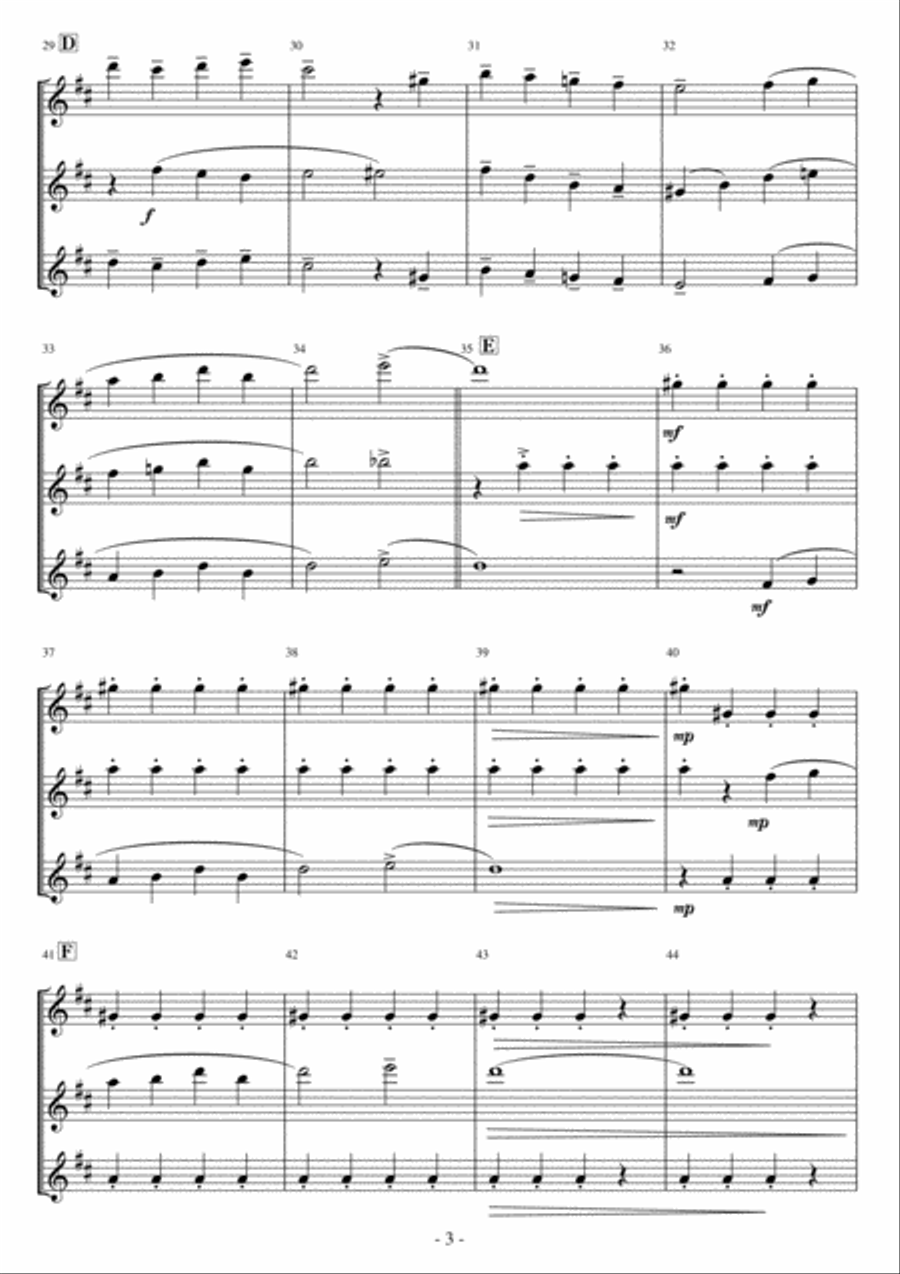 I Saw Mommy Kissing Santa Claus Woodwind Trio scores gallery preview page 3