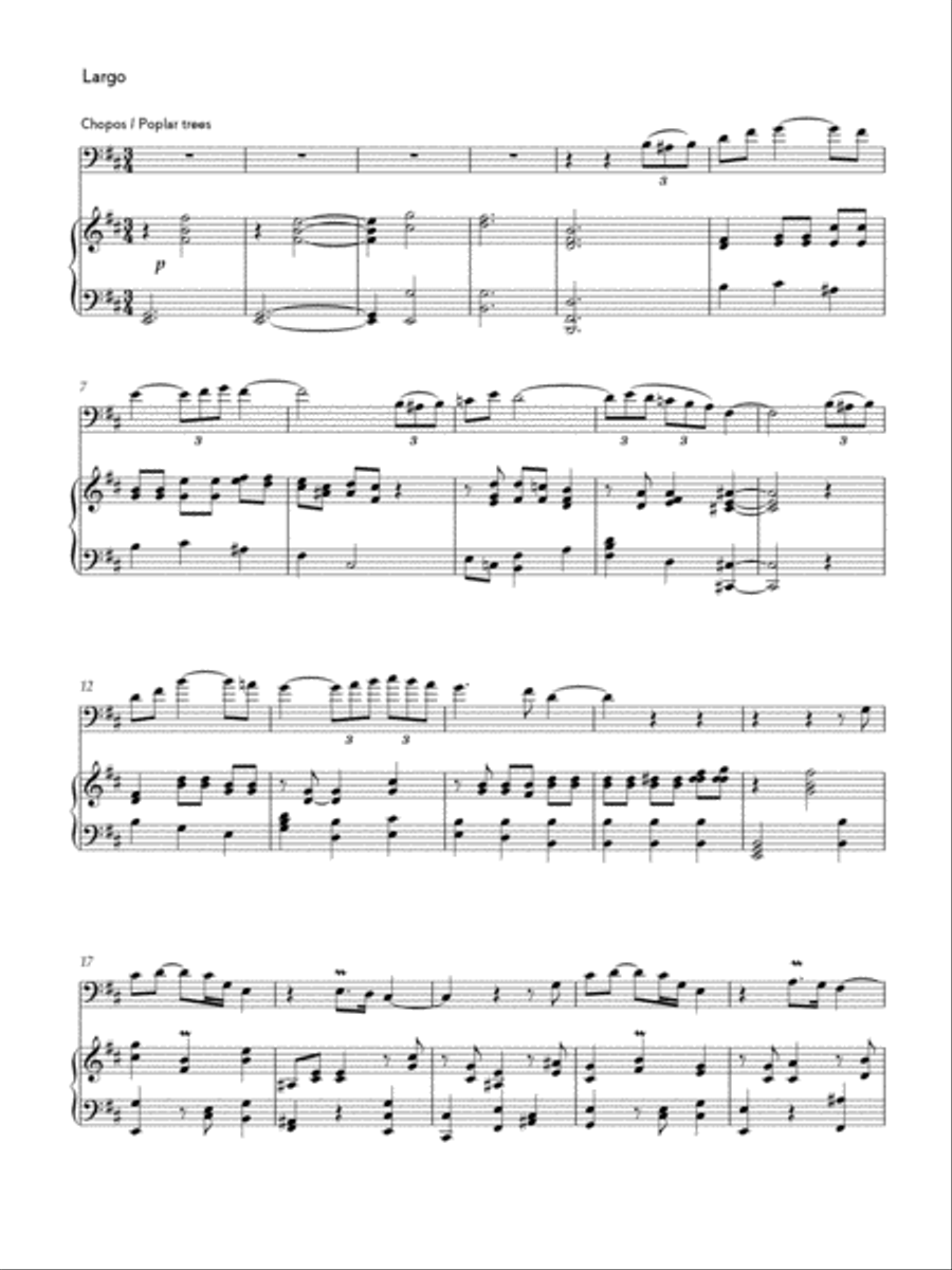 II Largo from Fluvial Sonata in D minor Small Ensemble scores gallery preview page 3