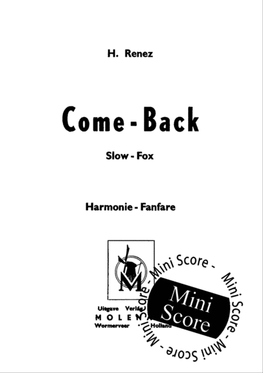 Come Back Fanfare Band scores gallery preview page 3