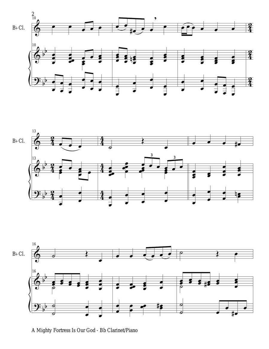 MAJESTIC HYMNS, SET II (Duets for Bb Clarinet & Piano) B-Flat Clarinet scores gallery preview page 4