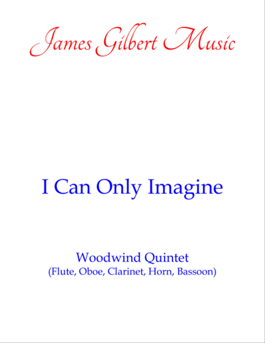 I Can Only Imagine Woodwind Quintet scores gallery preview page 1