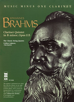 Book cover for Brahms – Clarinet Quintet in B minor, Op. 115