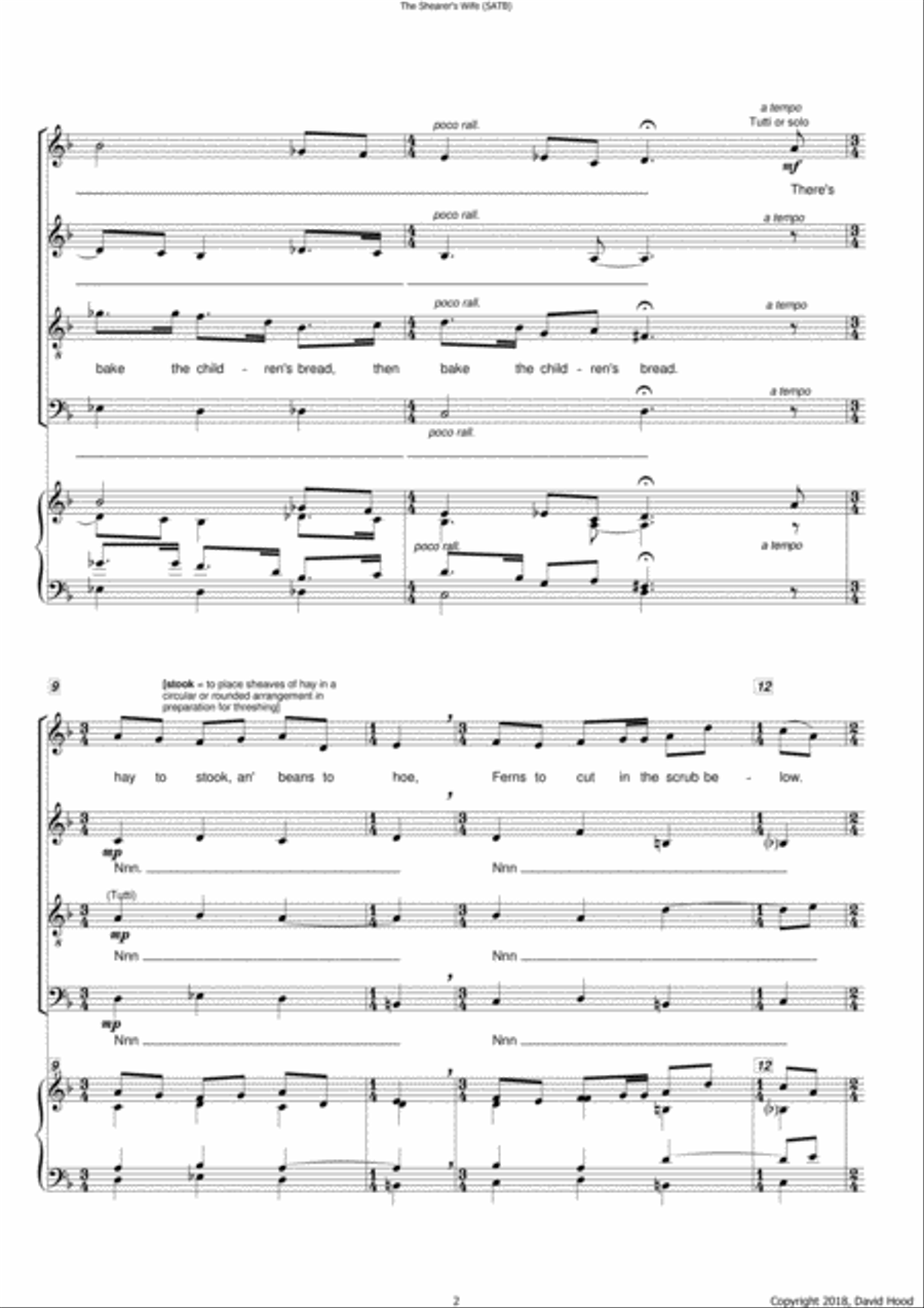 The Shearer's Wife The Shearer's Wife 4-Part scores gallery preview page 2