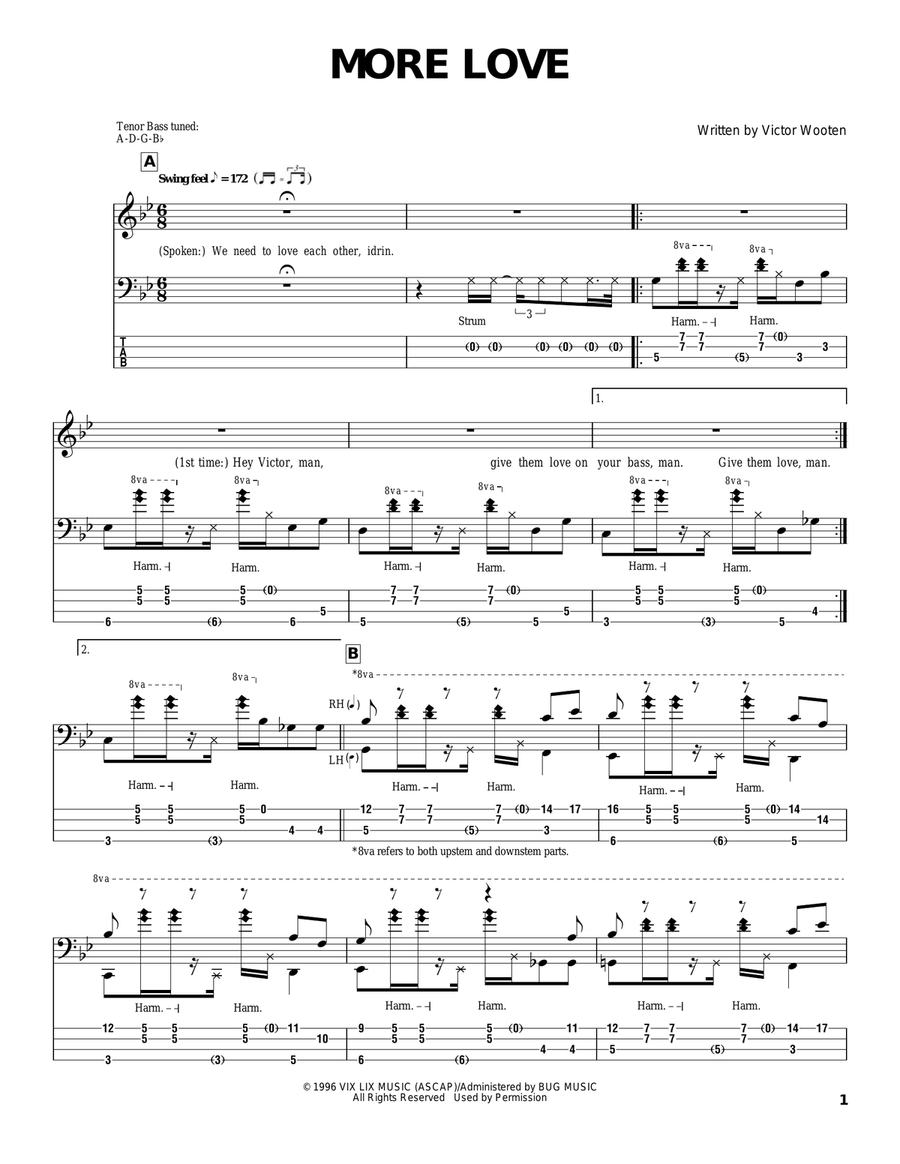 More Love Electric Guitar scores gallery preview page 1