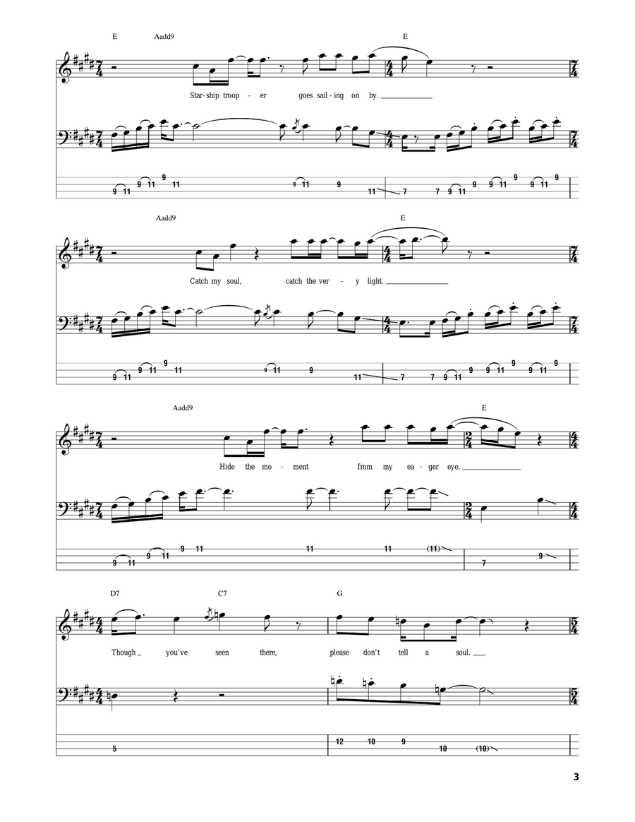 Starship Trooper Acoustic Guitar scores gallery preview page 3