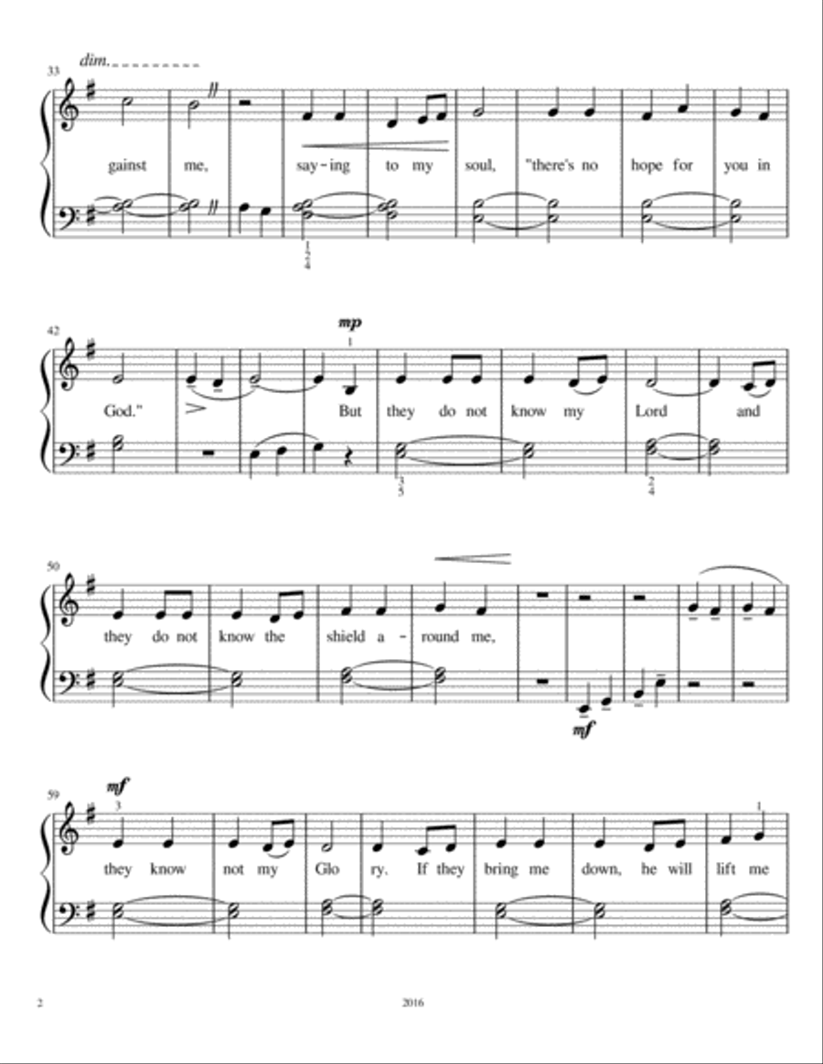 Psalm Three for voice and piano Voice Solo scores gallery preview page 2