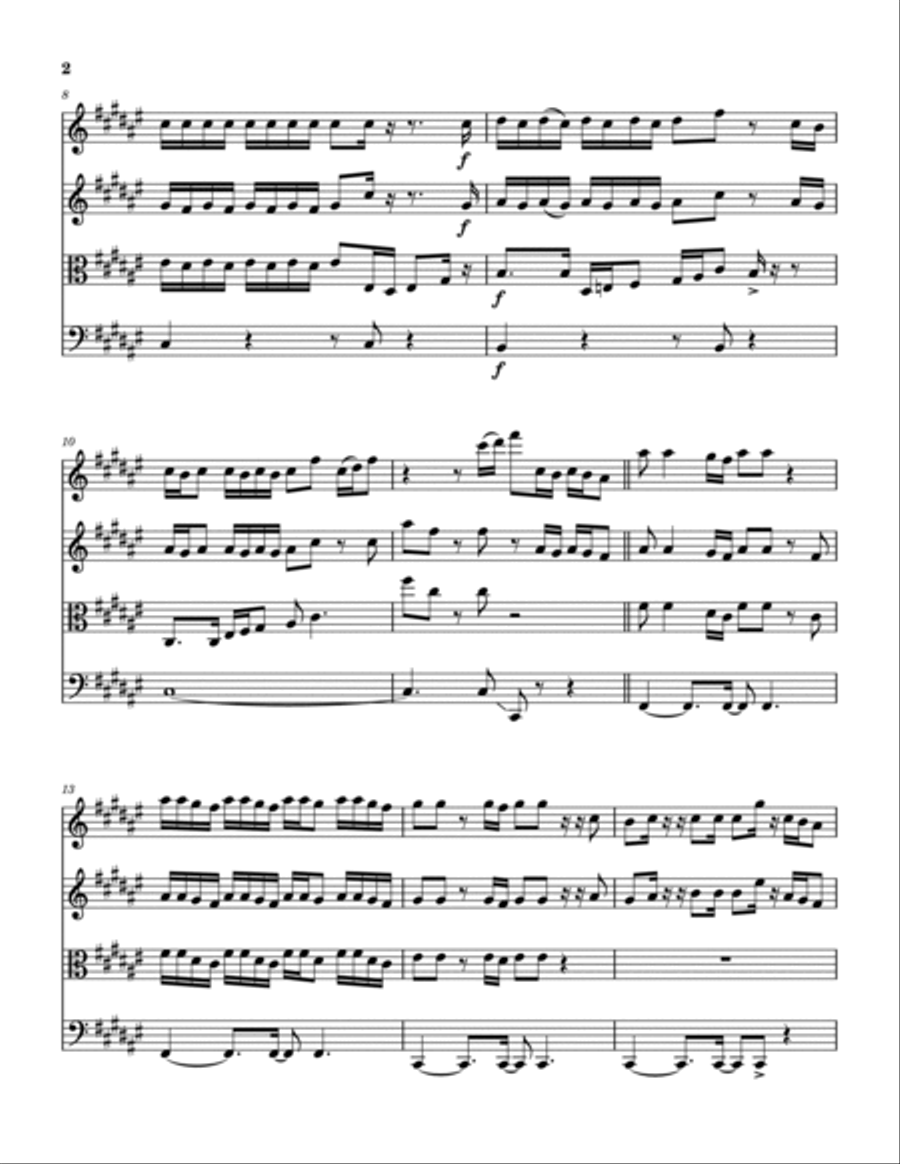 Fancy Like Christmas String Quartet scores gallery preview page 3