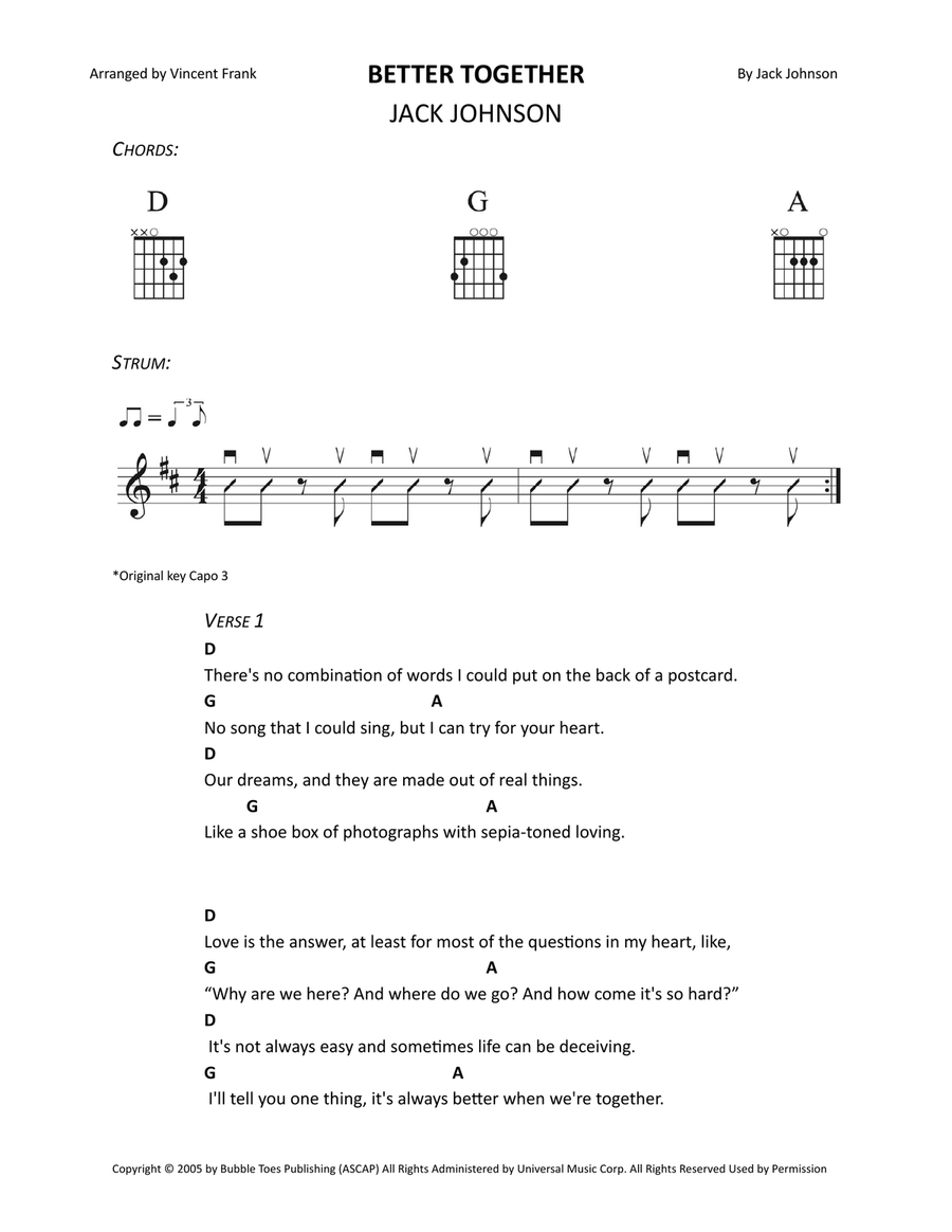 Better Together Acoustic Guitar scores gallery preview page 1