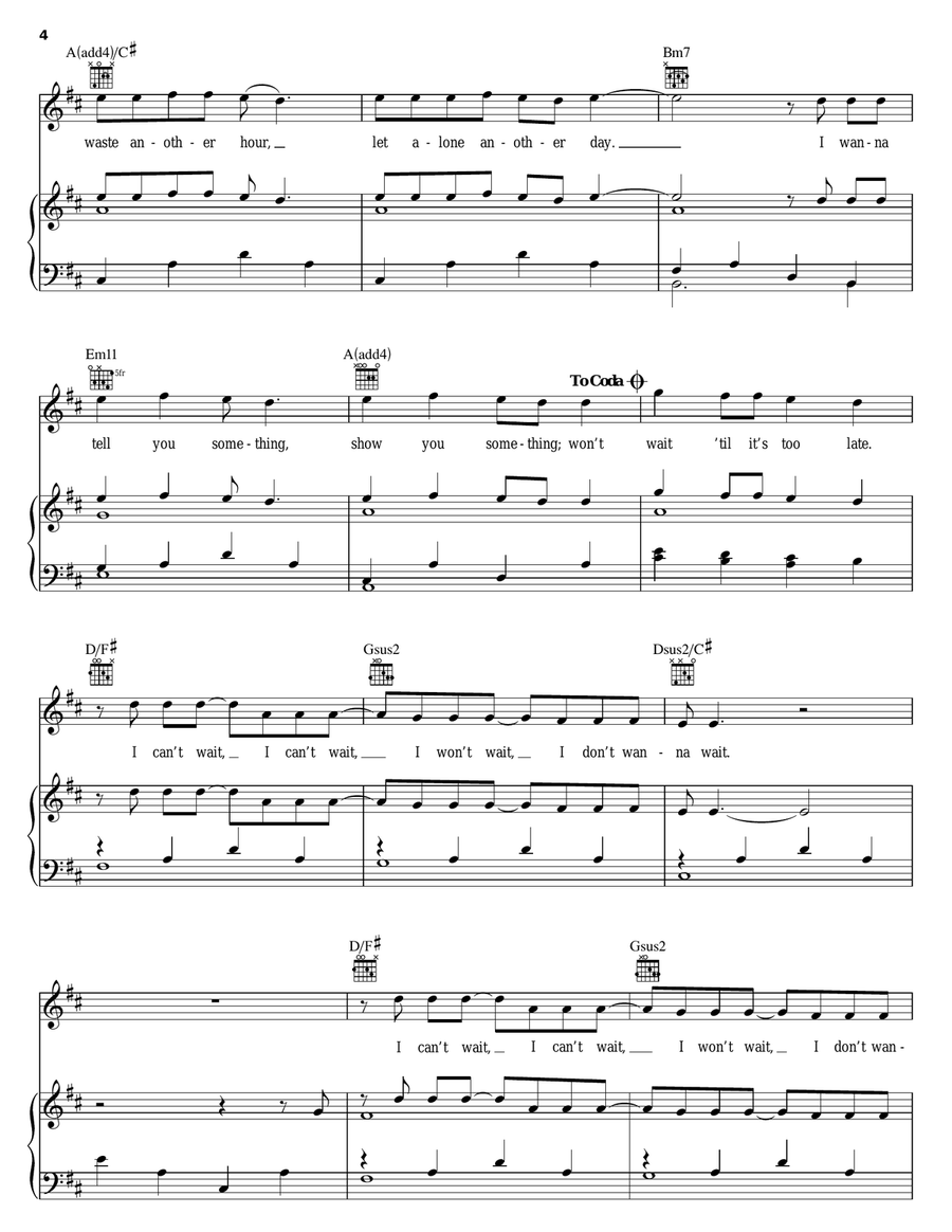 Tell You Something (Nana's Reprise) Piano, Vocal, Guitar scores gallery preview page 4